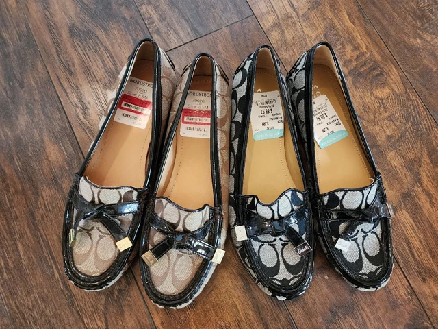 NWT Two Pairs Coach Frida Loafers Black & brown Size 8.5 B