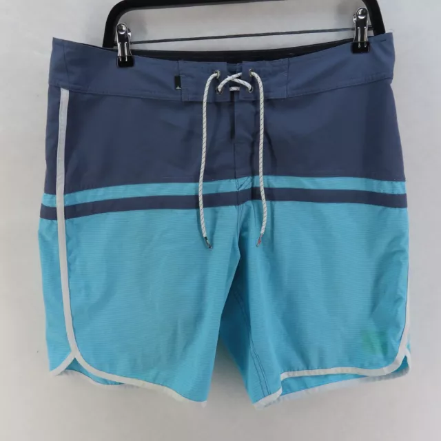 Quiksilver Board Shorts Adult Mens Size 34 Blue Drawstring Surf Swim Casual