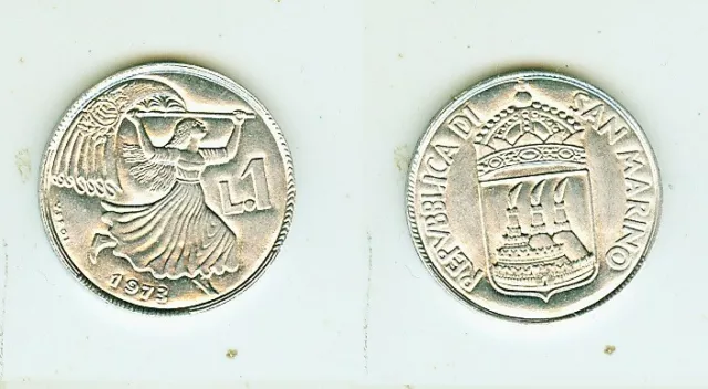 1 Lira 1973     San Marino