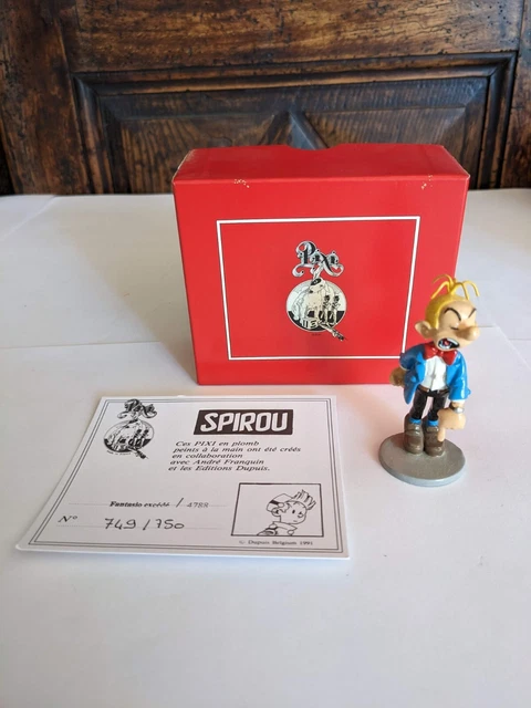 Figurine Pixi Spirou Articulée En Plomb 1993 Boîte D'origine