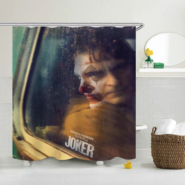 JOKER Waterproof Toilet Shower Curtain Sets Bathroom Bathtub Decor Curtain 70"