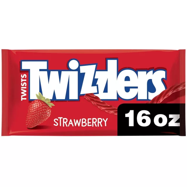 TWIZZLERS Twists Strawberry Flavored Licorice Style, Easter Candy Bag, 16 oz