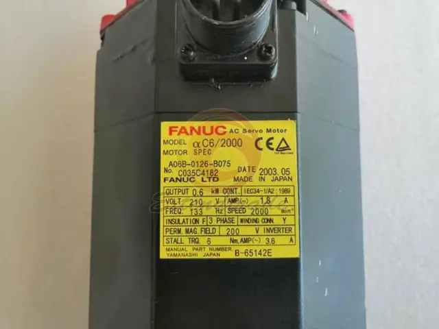 ONE Used Fanuc AC Servo Motor A06B-0126-B075