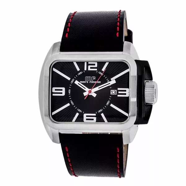 ADORA Men's Fashion Uhr MF5236 eckige Herren Armbanduhr schwarz - rot