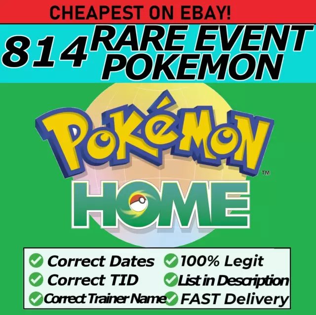 Pokemon Home 814 seltene Ereignisse Pokémon-Liste in Beschreibung! Richtige Termine & Uhrzeit!