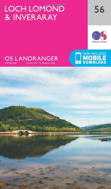 LOCH LOMOND & Inveraray Map The Trossachs Ordnance Survey OS Landranger ...