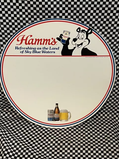 Vintage Hamm's Beer Bear With Can Poster board  Display Sign Item # 21-2855