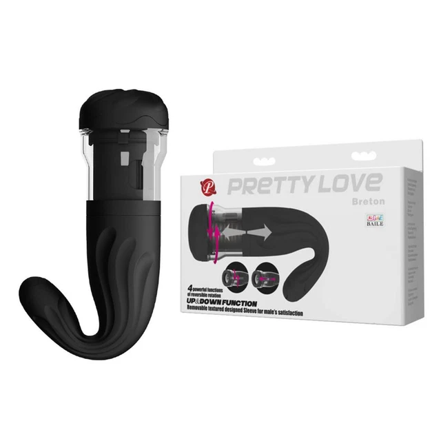 Masturbatore rotante con funzione su e giù in tpr breton pretty love