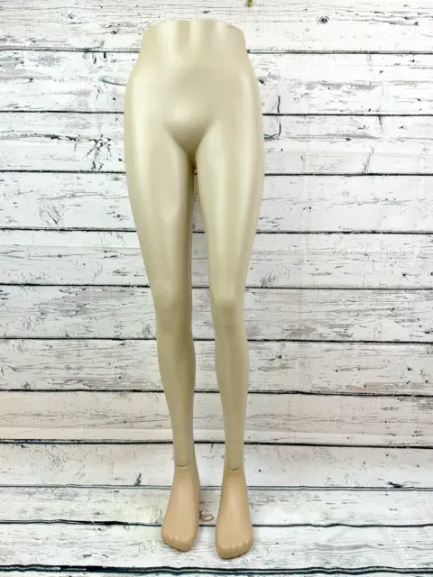 Female Plastic Mannequin Leg Form w/ Removable Feet - Height 43" Tall 12” @ Hips