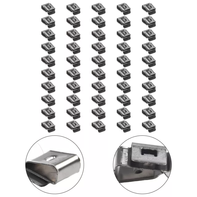 Keep Cables in Place with 50 Stainless Steel Cable Clips for PV Module Wire