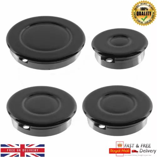 Cooker of Set Oven Gas Hob Rapid Burner Flame Caps Crown Ring Tops Covers