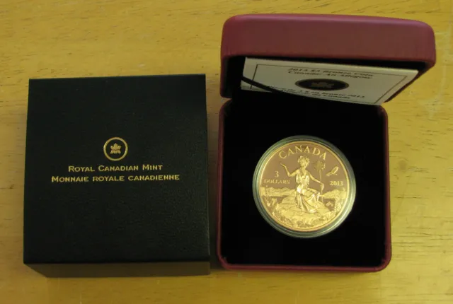 2013 Proof $3 Miss Canada   An Allegory bronze Canada