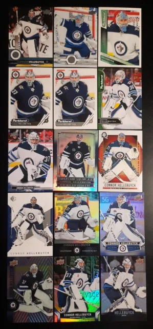 Connor Hellebuyck  15 Card Lot  Various Years Tim Hortons , Ud Sp Parkhurst Opc