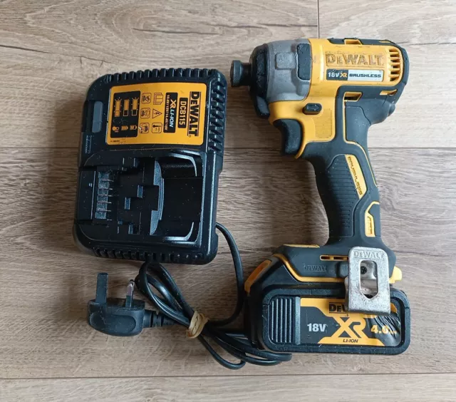 DEWALT DCF787 18V XR Brushless Cordless Impact Driver + 4.0ah battery, Charger