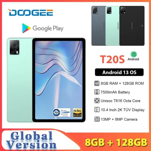 DOOGEE T20S 10,4 pollici 2K 7500mAh Android 13 Octa Core Dual SIM 4G Tablet  Globale EUR 214,82 - PicClick IT