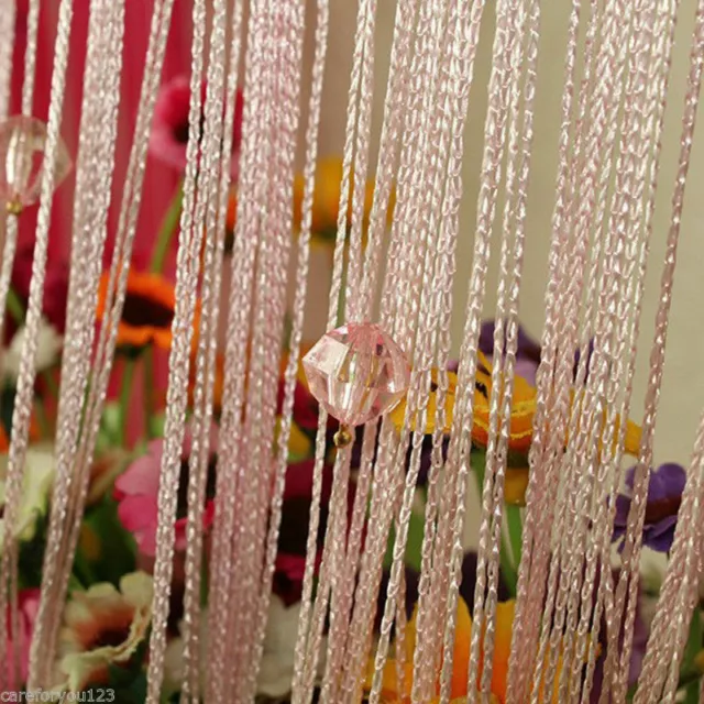 String Door Window Curtain Beads Divider Crystal Tassel Fringe Beads Panel Decor 3