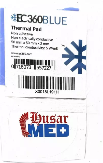 EC360® BLUE 5W/mK Wärmeleitpad (50 x 50 x 2,0 mm)