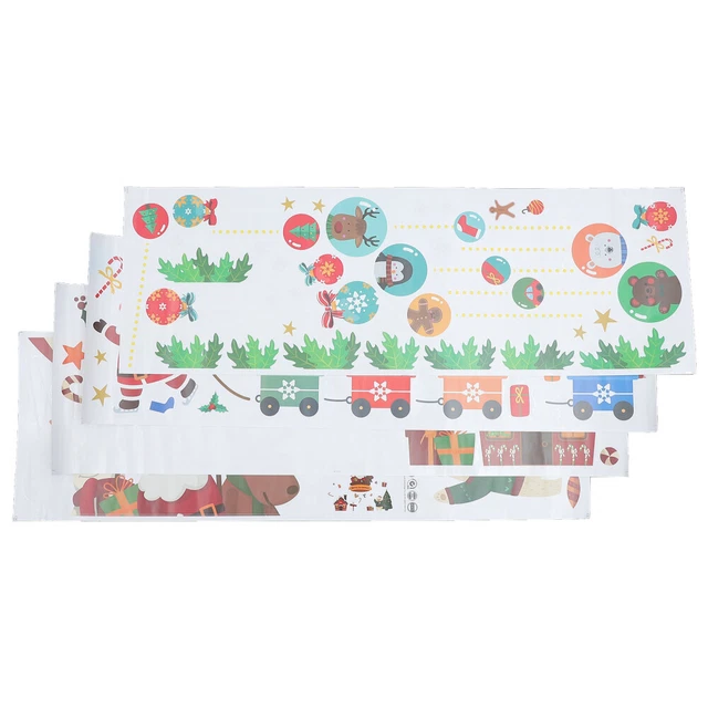 2 juegos de calcomanías de pared de Navidad fiesta tienda de Navidad pegatina decoración de pared dibujos animados