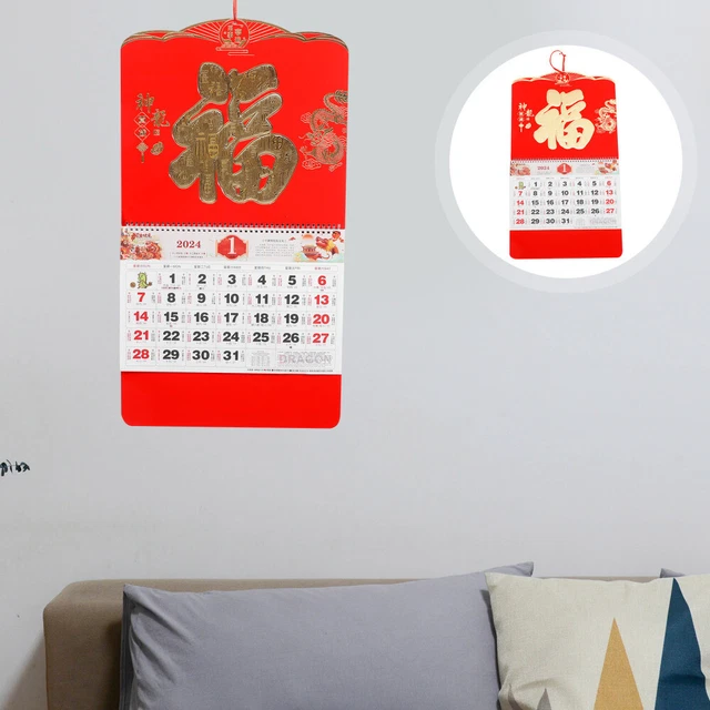 CALENDARS 2025 WALL 2025 New Year Calendar Dragon China Wall Hanging