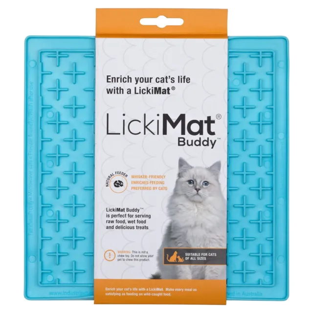 LickiMat Buddy Chat Turquoise, Anti-schling-matte pour Chats, Neuf