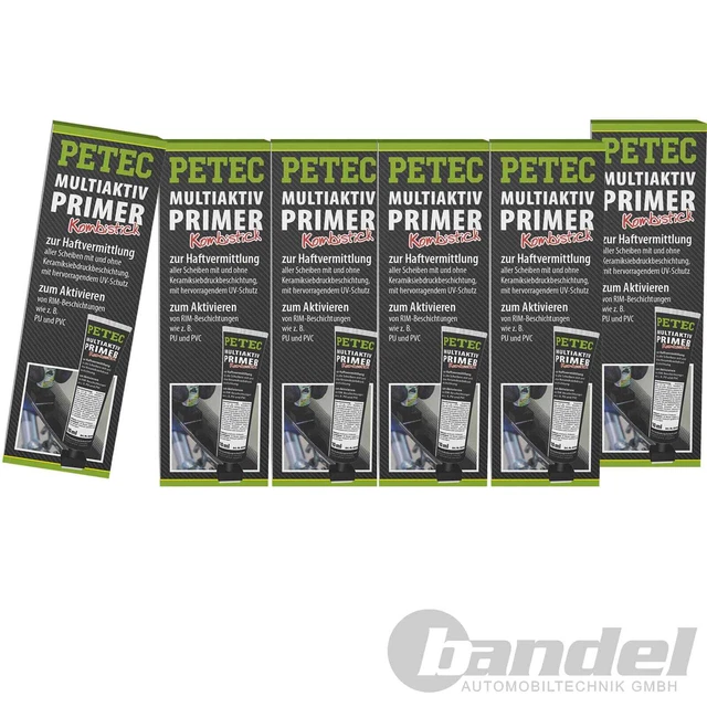 6x 10ml PETEC MULTIAKITV PRIMER KOMBISTICK FOLIEN-SCHEIBENKLEBER HAFTVERMITTLER