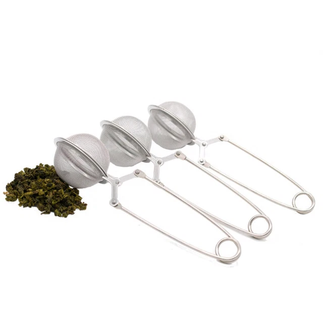Infuseur à tamis à thé en acier inoxydable à mailles extra fines avec poignée