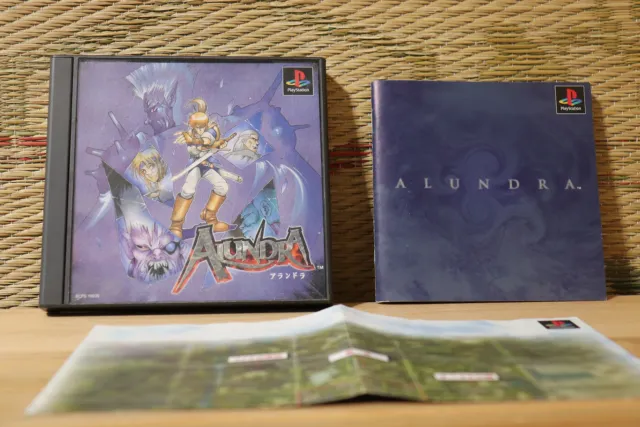 Alundra w/map Japan Playstation 1 PS1 Very Good Condition!