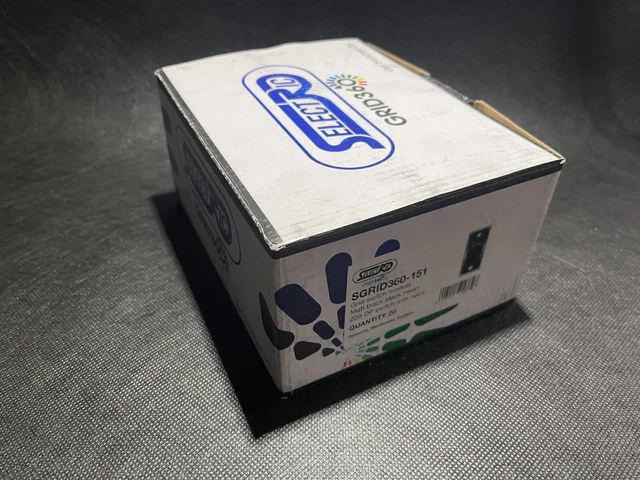 SELECTRIC SGRID360-151 Interruttore Modulo Nero 20A Dp con Neon 20 / Scatola
