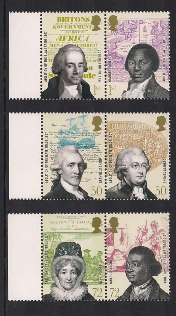 2007 Gb Qeii Abolition Of The Slave Trade Commemorative Stamps Sg 2728-2733 Mnh