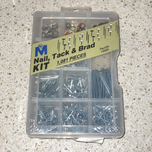 Nails Tacks & Brads Large Project Kit (1081 pcs.)