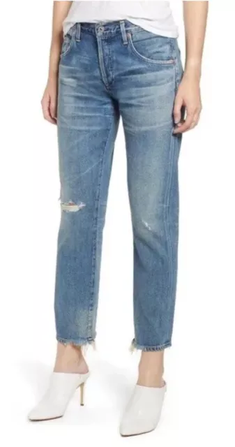 Citizens of Humanity Women’s 29 8 Emerson Slim Boyfriend Ripped Distressed Jeans