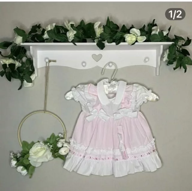 baby girl pink dress With Matching Knickers