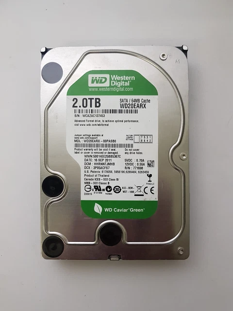 Wd20earx 2tb clearance