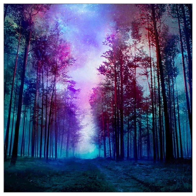 5D DIY Full Drill Diamond Painting Night Scenery Cross Stitch Embroidery