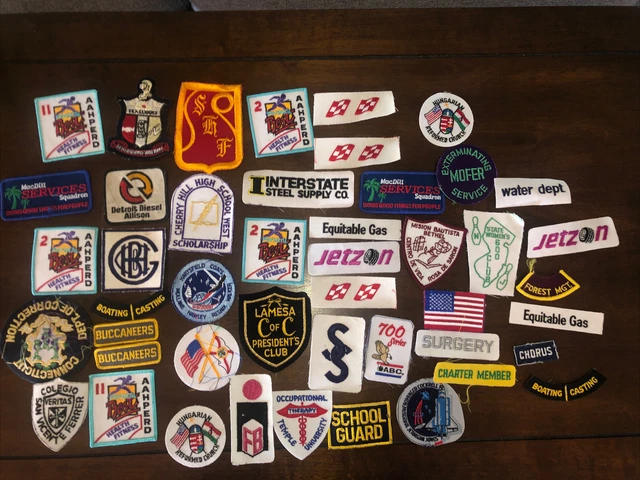 Vintage Patches Lot of 46 Company Advertising Church Etc. Collectible