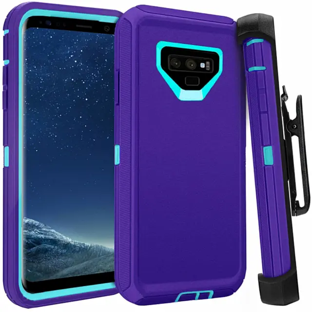 For Samsung Galaxy Note 9 Shockproof Rugged Defender Case Cover w/Belt Clip
