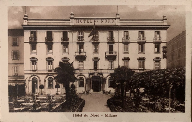 Cartolina Pubblicitaria Hotel du Nord Milano Non viaggiata