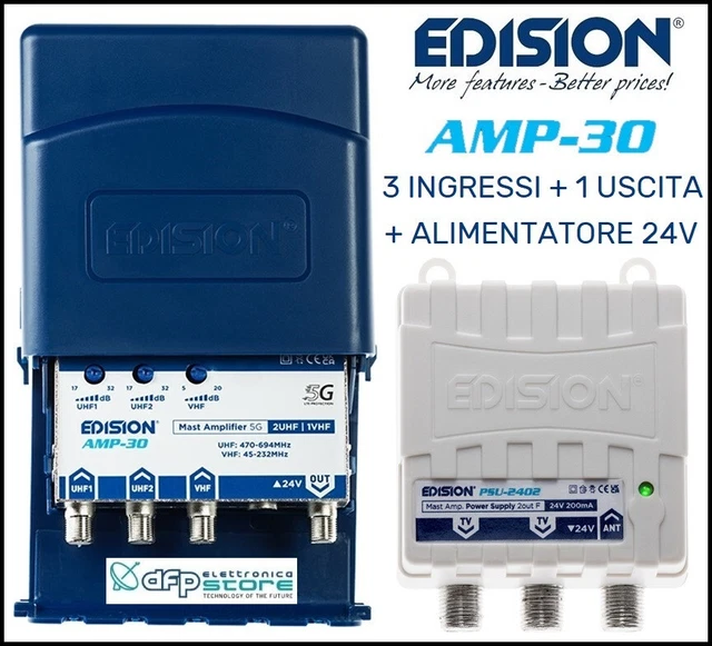 Amplificazione UHF Only e filtro LTE 5G integrato - Emme Esse