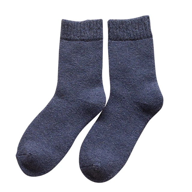 Calze termiche extra spesse uomo scarpe alla moda stivali (blu scuro)