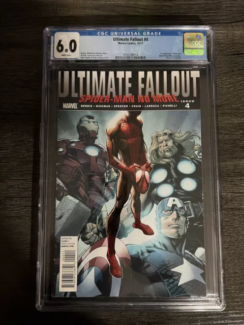Marvel Comics Ultimate Fallout #4 CGC 6.0 White Pages First Miles Morales