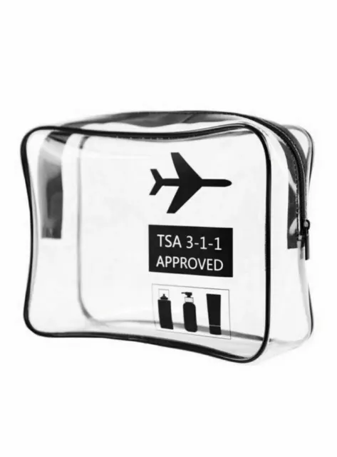 Airport TSA Approved Waterproof Clear Cosmetic Toiletry PVC Travel Pouch Bag