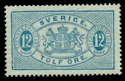 SWEDEN #O18 (Tj17) 12ore blue, og, NH, XF, Facit $465.00, for prax quality $775.