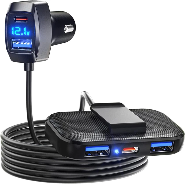 Caricabatterie Da Auto USB-C Veloce 12v – Adattatore Accendisigari Con Doppia Porta Per Samsung E Altri
