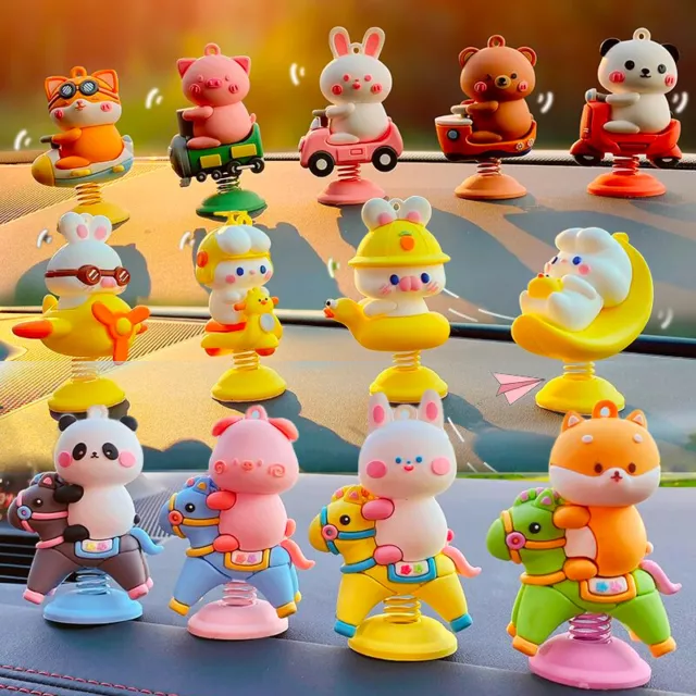 Cute Adorable Animated Car Dashboard Decor Assorted Animal Figurines Bobblehead