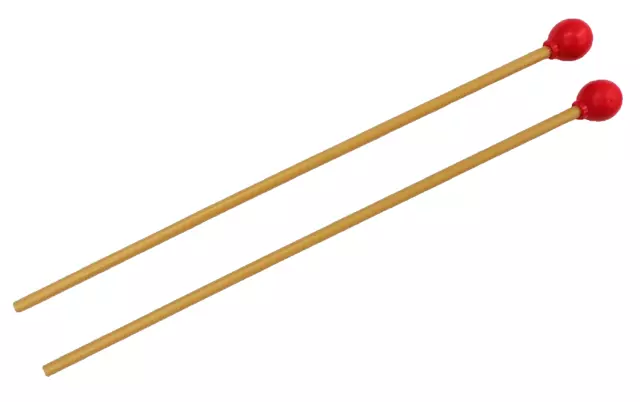 2 Bacchette per Glockenspiel o Xilofono Mallets Coppia Battenti Punta Gomma