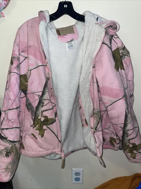 Schmidt Womens Realtree Pink Camo Heavy Duty Jacket Sherpa Zip Size Xl Schmidt Womens Realtree Pink Camo Heavy Duty Jacket Sherpa Zip Size Xl