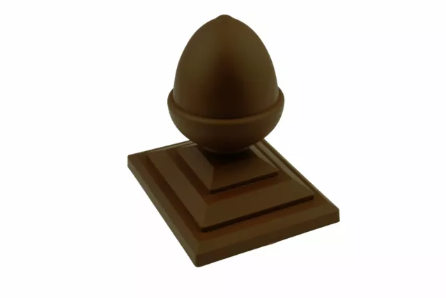 Linic Plastics Acorn Shape Fence Finial & Fence Cap for a 4" Fence Post. UK Made