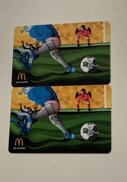 2 Gift Cards McDonald's SOCCER "PURE FUTBOL" (USA) (NEW no value)