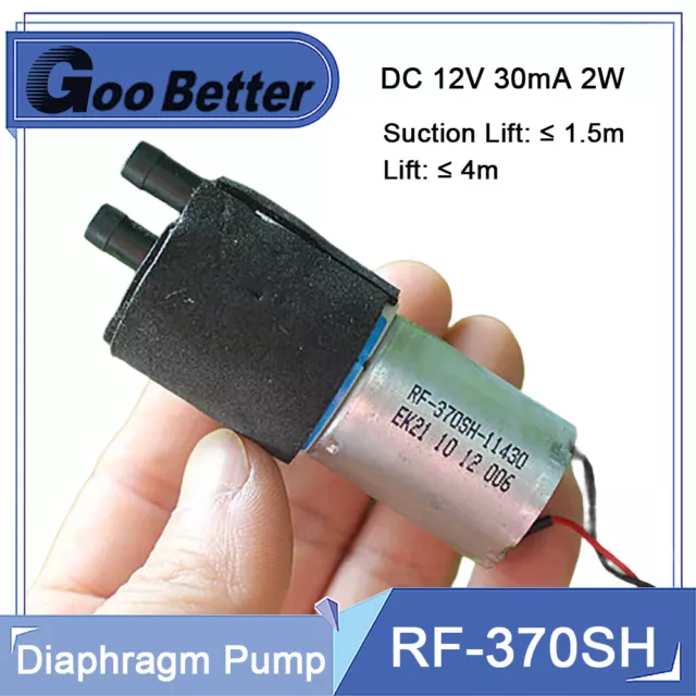 DC 12V Small Mini RF-370SH Motor Diaphragm Pump Self-Priming Suction Water Pumps