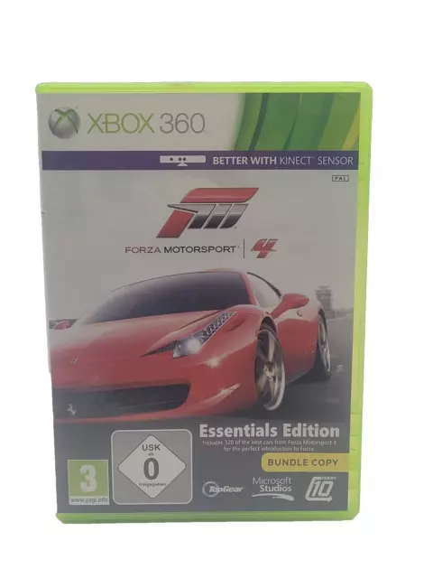 Forza Motorsport 4 Microsoft XBox 360 -guter Zustand- Essentials Edition Kinect
